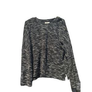 Madewell black and white bell sleeve size large sweater